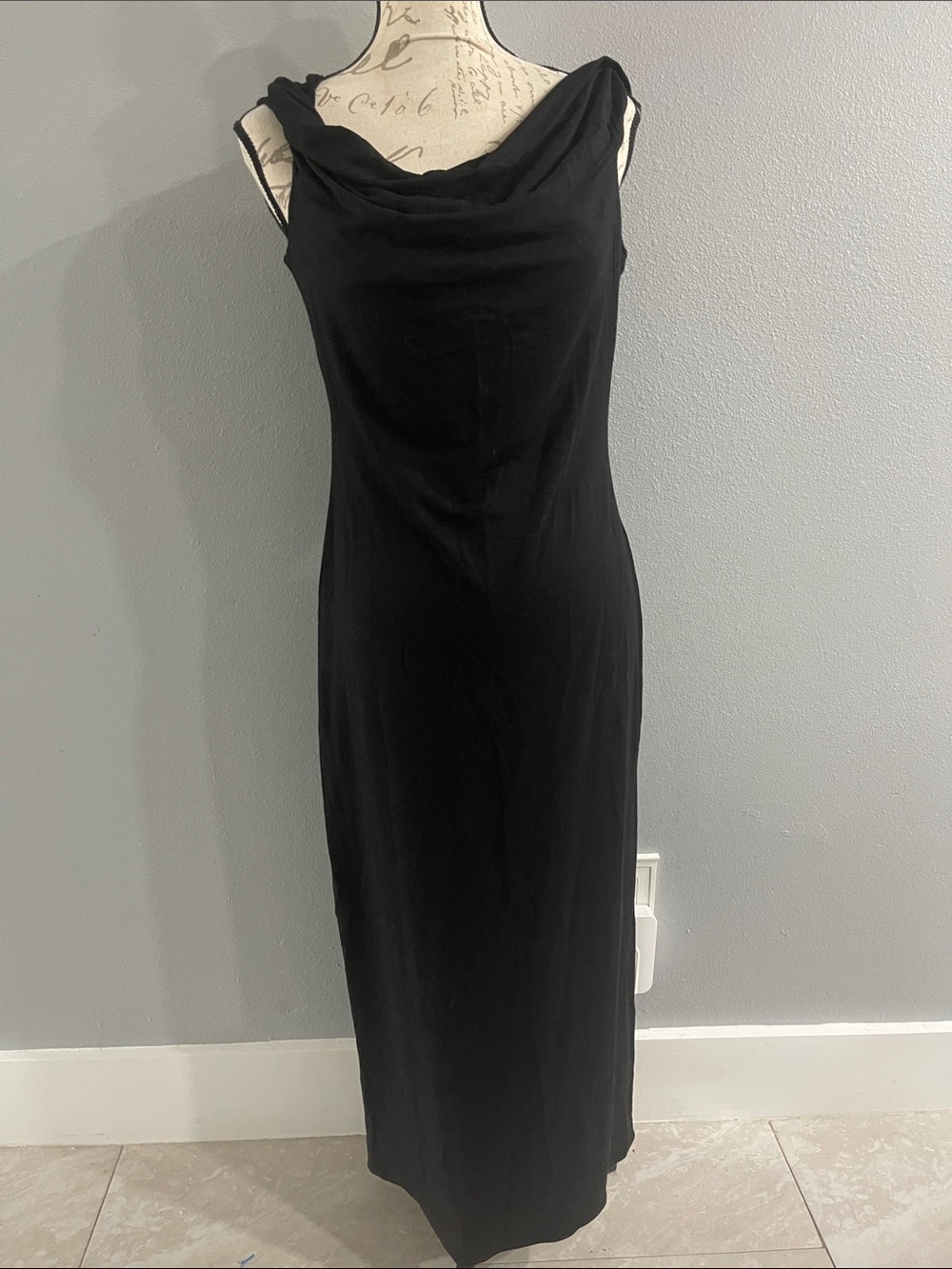 Reformation Classic Black Cowl Neck Women's Dress